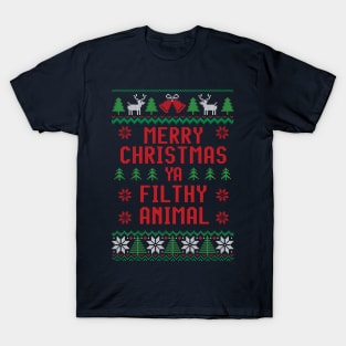 Merry Christmas ya filthy animal T-Shirt